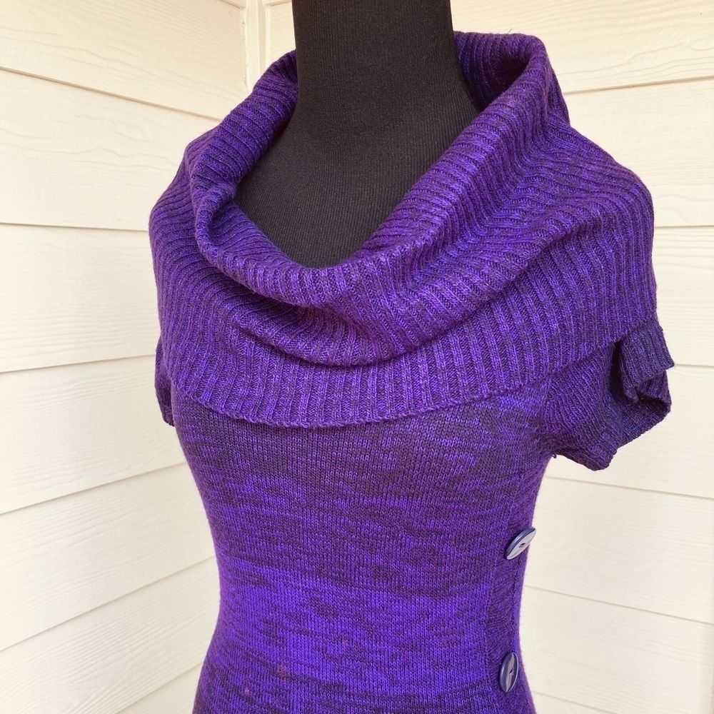Red Paint Purple Sweater Dress Size Small